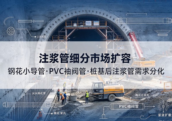 丽水注浆管细分市场扩容，隧道钢花小导管、PVC 袖阀管、桩基后注浆管需求分化